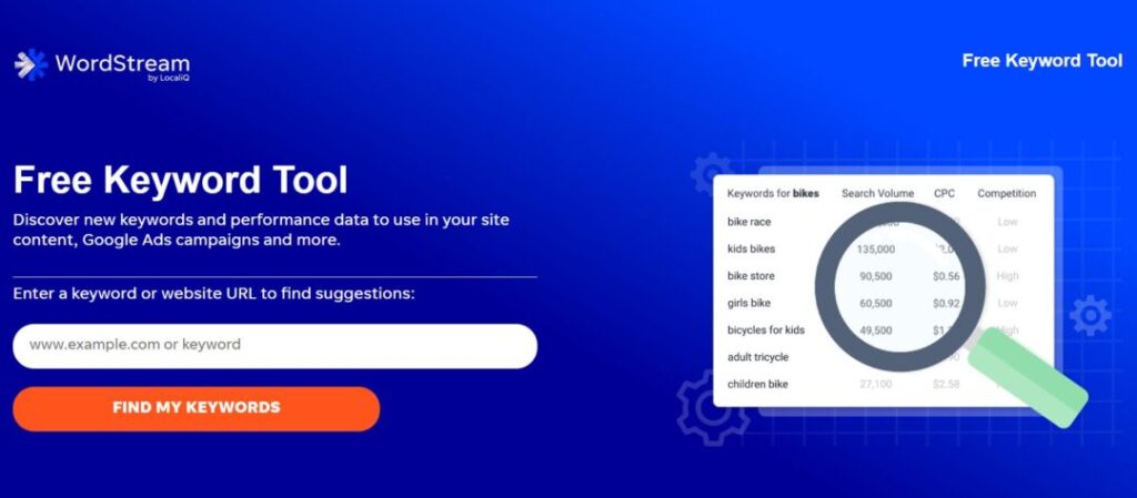 WordStream Free Keyword Tool