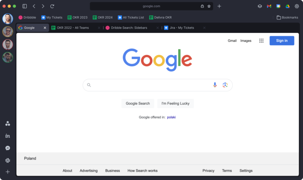 shift browser